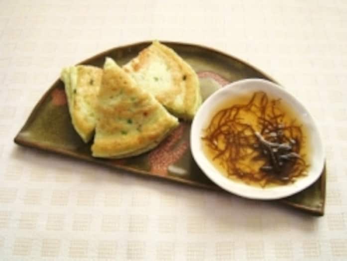 ふわふわとろろ焼き　和風もずくダレ