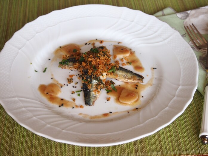 シチリア風いわしのサクサクパン粉焼き