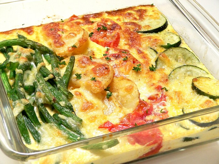 じゃがいもで作る夏野菜グラタンのレシピ！ホワイトソースいらず！ 