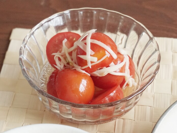 夏バテ知らず！ ミニトマトと新生姜の梅酢マリネ