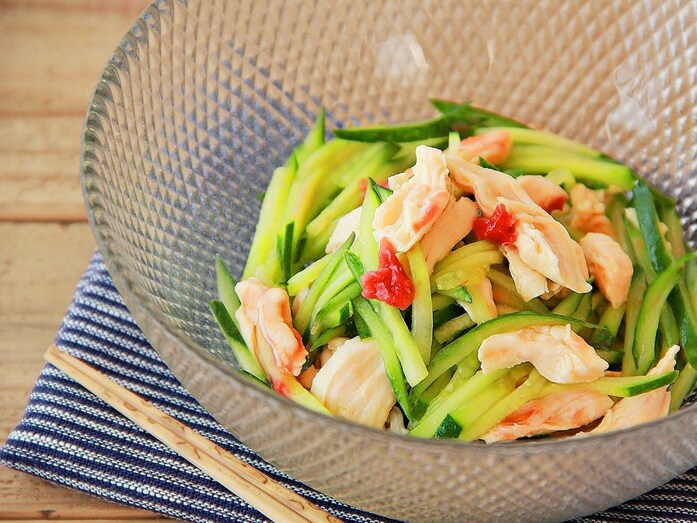 きゅうりとささみの梅和えレシピ！美味しく野菜がススム料理の作り方