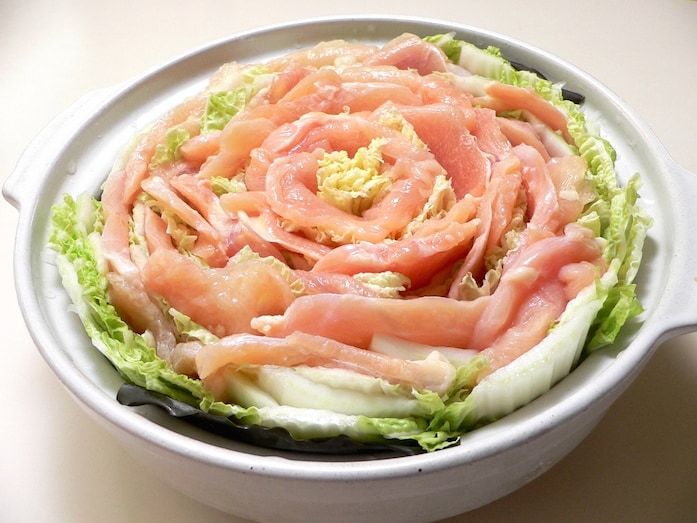 鶏胸肉と白菜のミルフィーユ鍋の人気レシピ