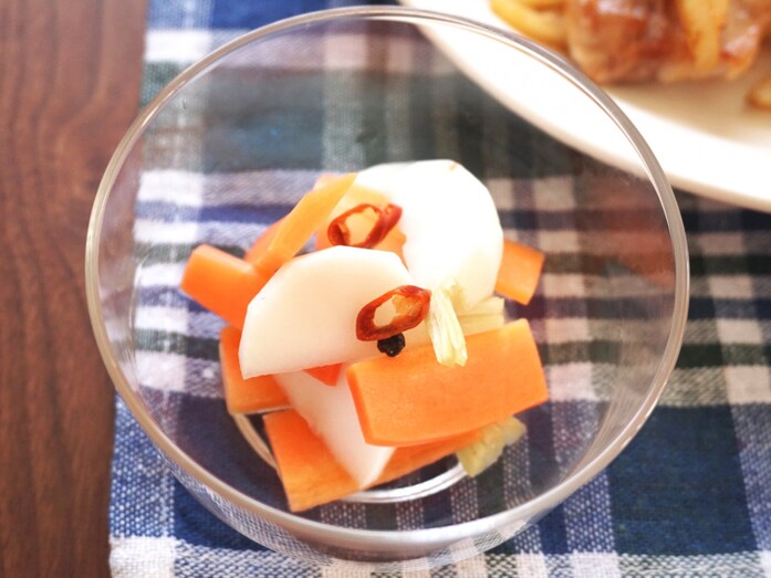 電子レンジで簡単！カブとにんじんのピクルス