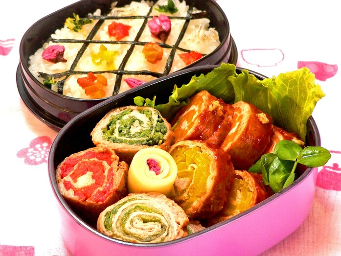定番の肉巻きをアレンジ！お弁当に、ぐるぐる年輪巻き