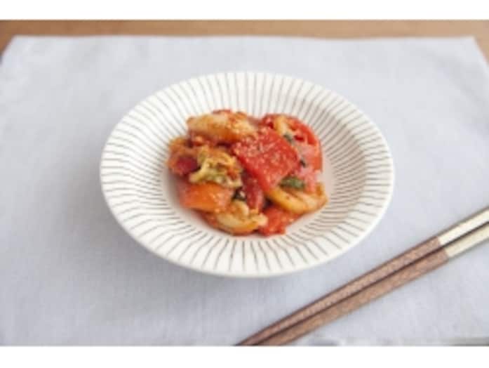 パプリカのキムチマリネのレシピ！調味料いらずで簡単