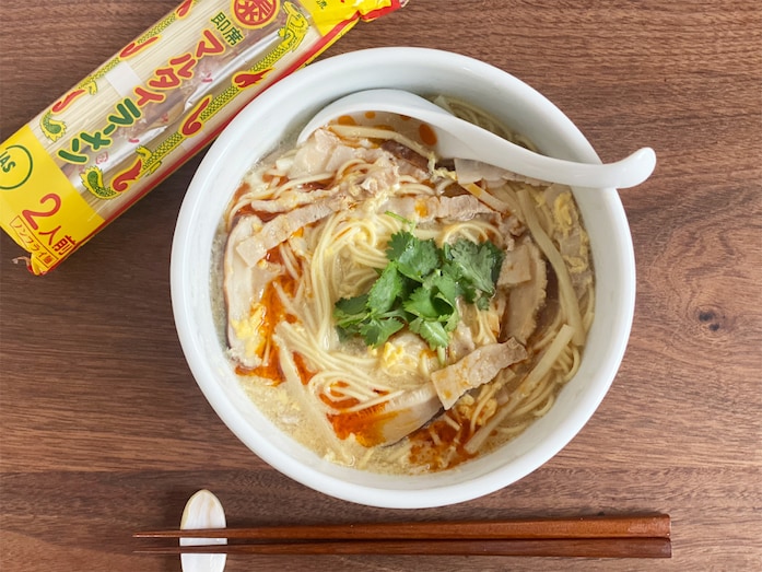 鍋ひとつ！マルタイ棒ラーメンで本格・酸辣湯麺