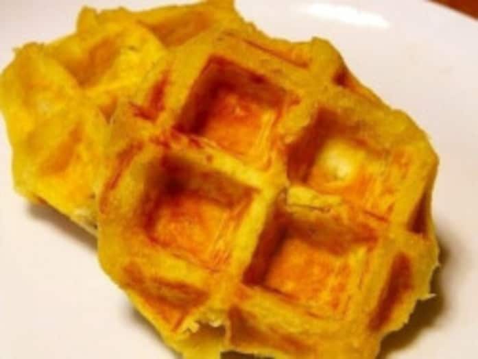 イモッフルの作り方……スイートポテトをワッフルメーカーで焼く！