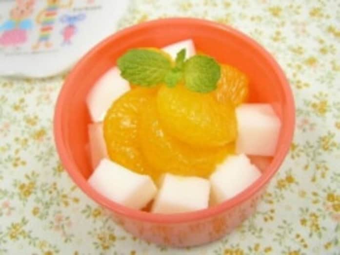 みかんミルク寒天レシピ……お弁当デザートにもおすすめ！