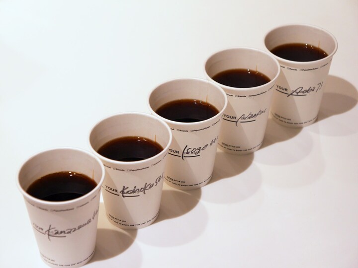 横浜市の18地区をイメージしたブレンドコーヒーを順次発売（2018年3月19日撮影）