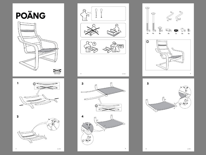 送料無料】【IKEA】ポエング 椅子 白 取説付き - 椅子