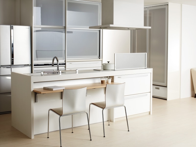 通路幅にはゆとりを | リビング キッチン, キッチンデザイン ...