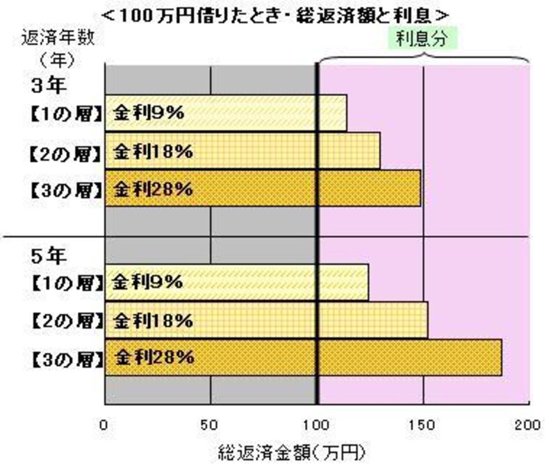 総返済額と利息)