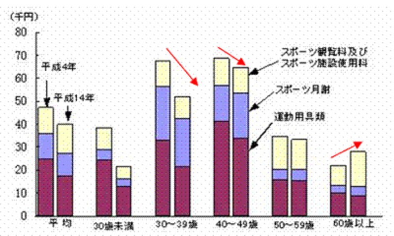 年齢別スポーツ費用