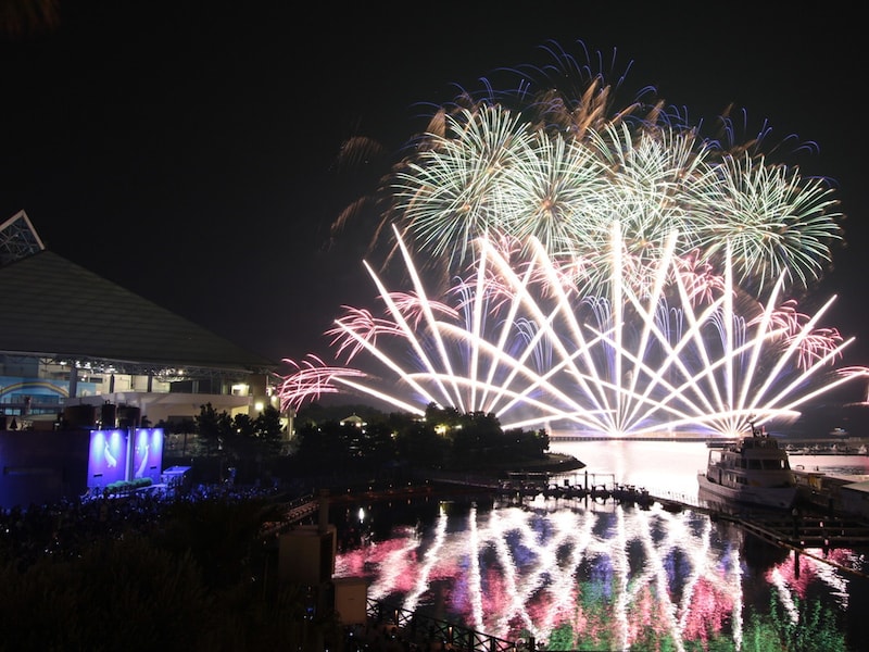 横浜・八景島シーパラダイスオリジナルの花火ショー「花火シンフォニア」（画像提供：横浜・八景島シーパラダイス）