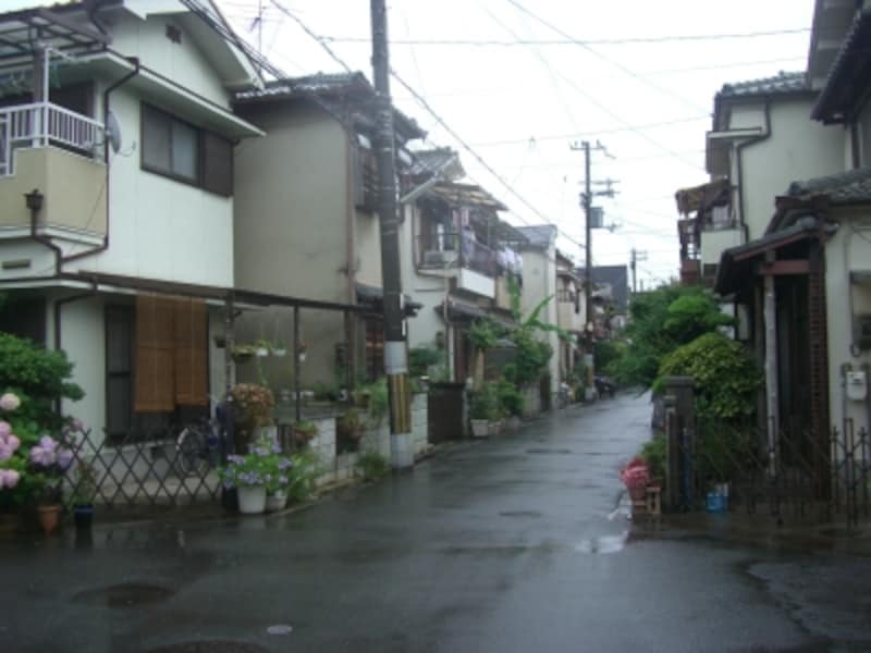 敷地面積20～30坪程度の建売住宅の数が多い。