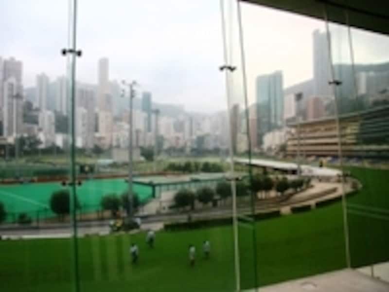 レストランでお食事をしながら競馬観戦もできる