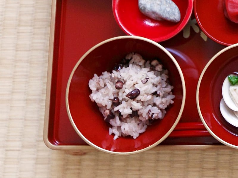 お食い初めの献立レシピ・赤飯