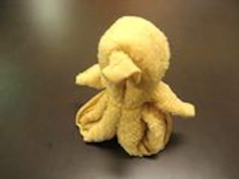 おしぼりアートで「ペンギン」