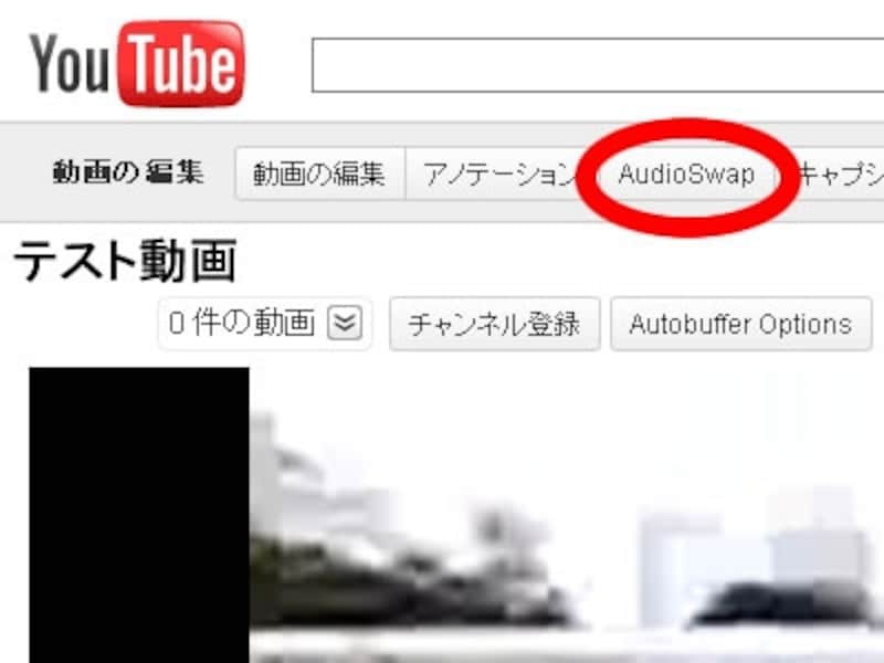 動画にBGMをつけるには「AudioSwap」を選択します。
