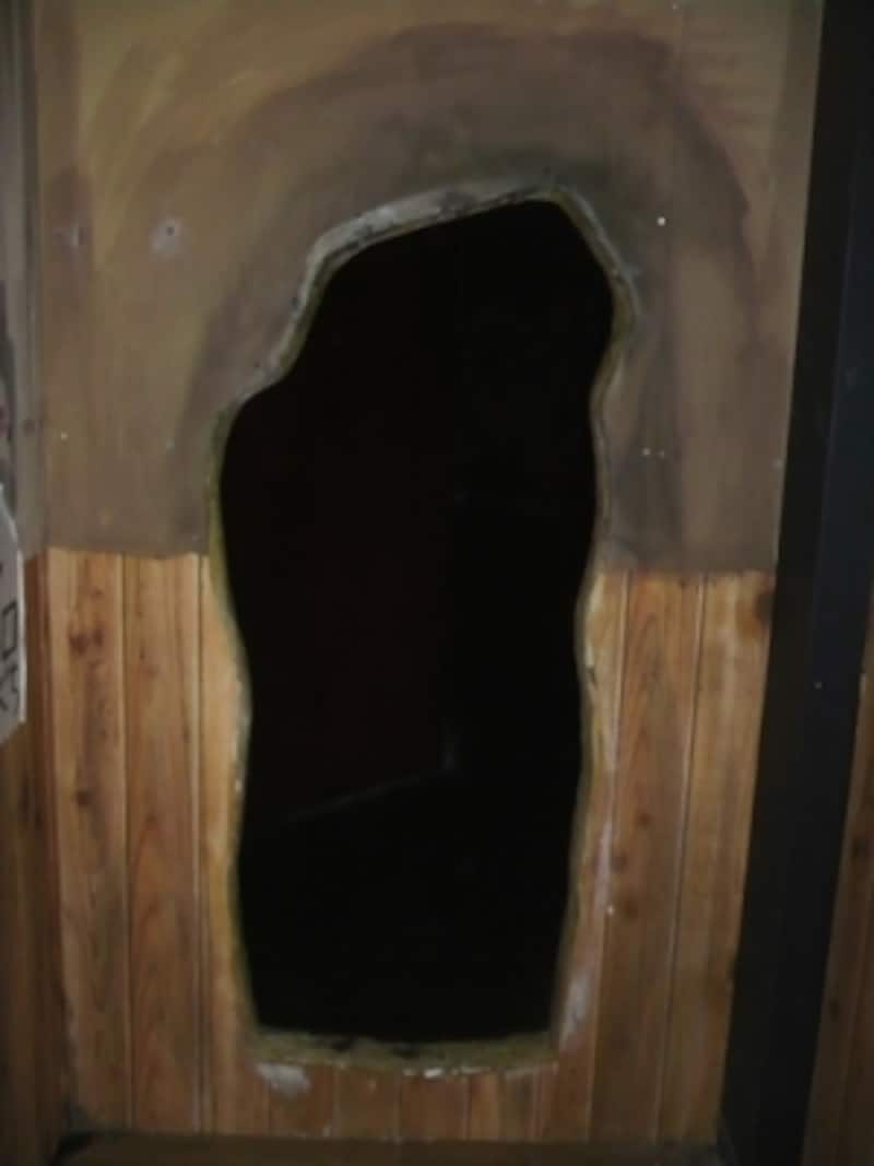 ぶち抜かれた穴やトイレなど恐怖ポイント多数
