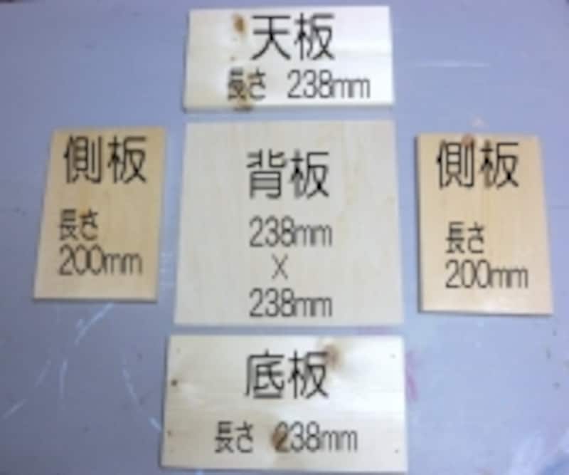 板の厚みを考えて寸法を出しましょう