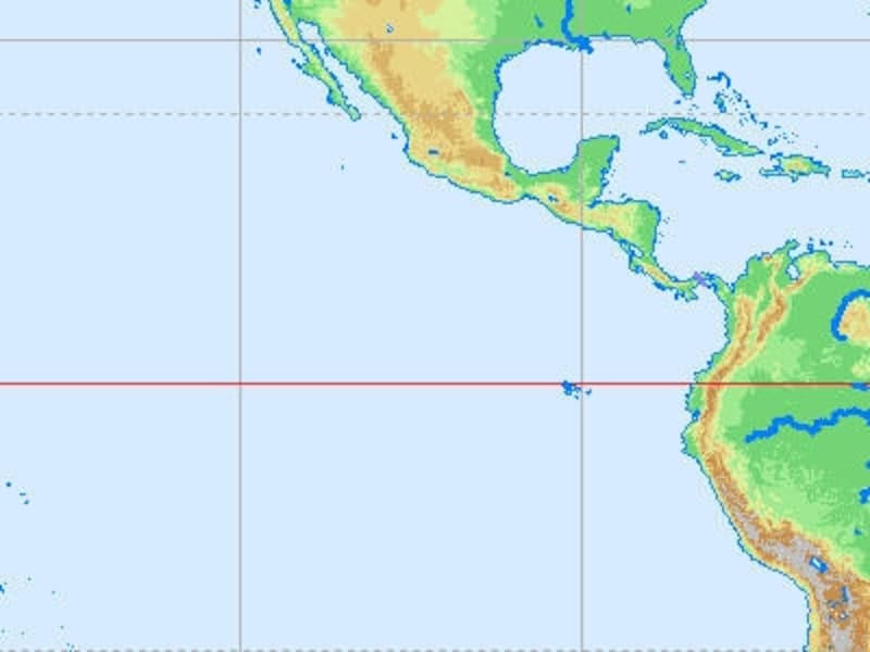 アメリカからメキシコ、ペルーに至る東太平洋の赤道域。ラニーニャはこの周辺で発生する。