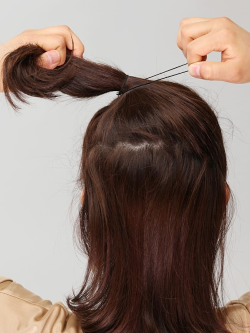 土台になるのでややきつめに結ぶとくずれにくい