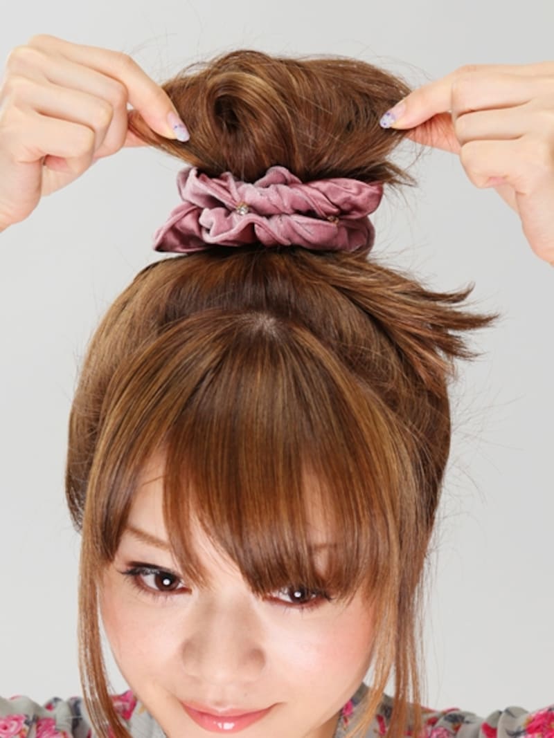 毛束を引き出しボリュームをだす