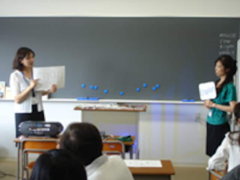 LET<br>外国語教育メディア学会の研修。ガイド清水と現役小学校教師の武田貴世子先生。