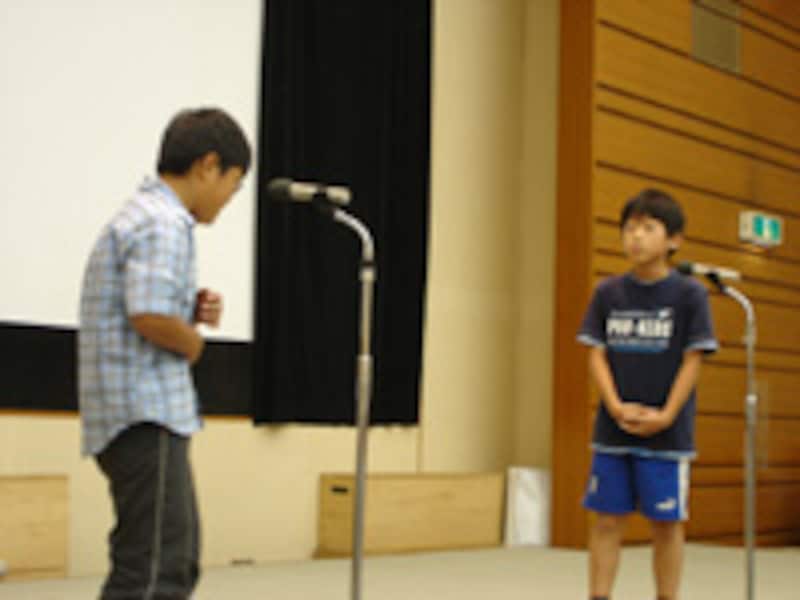 今回取材した小学生二人。二人とも普段着で気負いしていない様子。