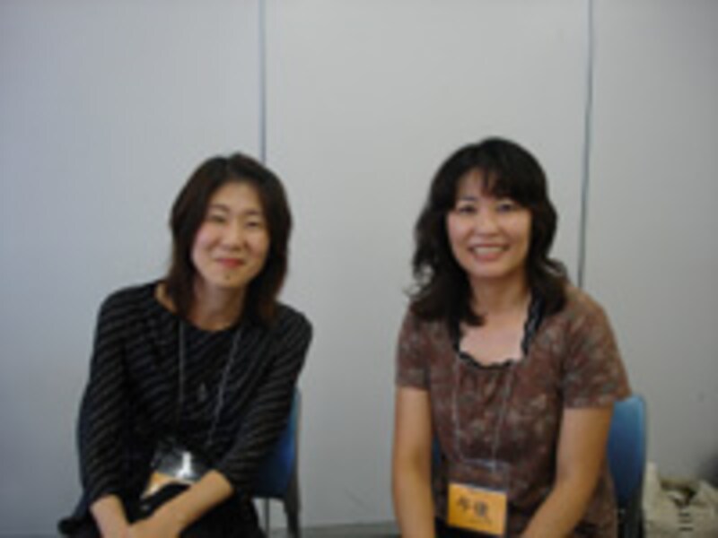 藤岡さんと渡辺さん。お母さんたちの応援も後押しの一つ。ご苦労さまです。