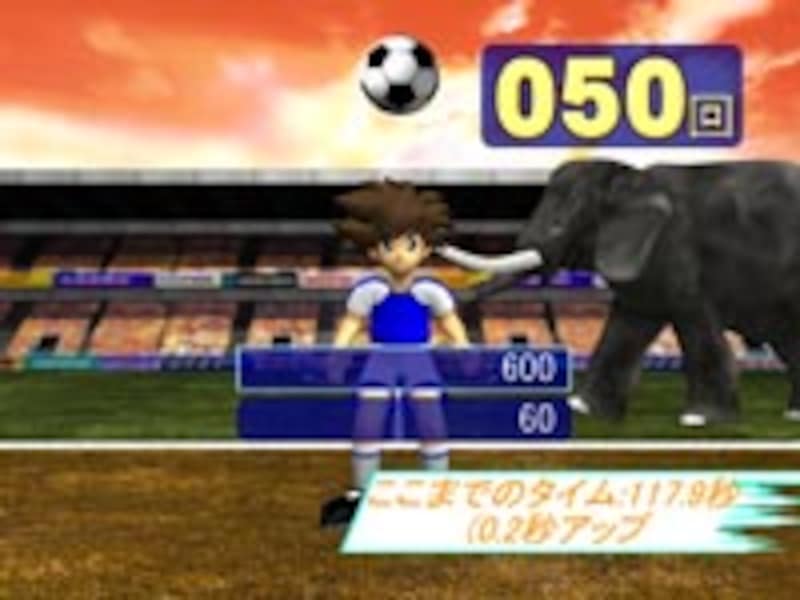 リフティング練習の画面イメージ