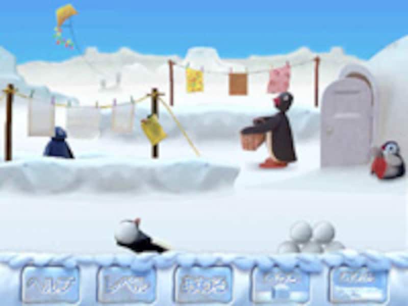 ピングーのゆきがっせんの画面イメージ