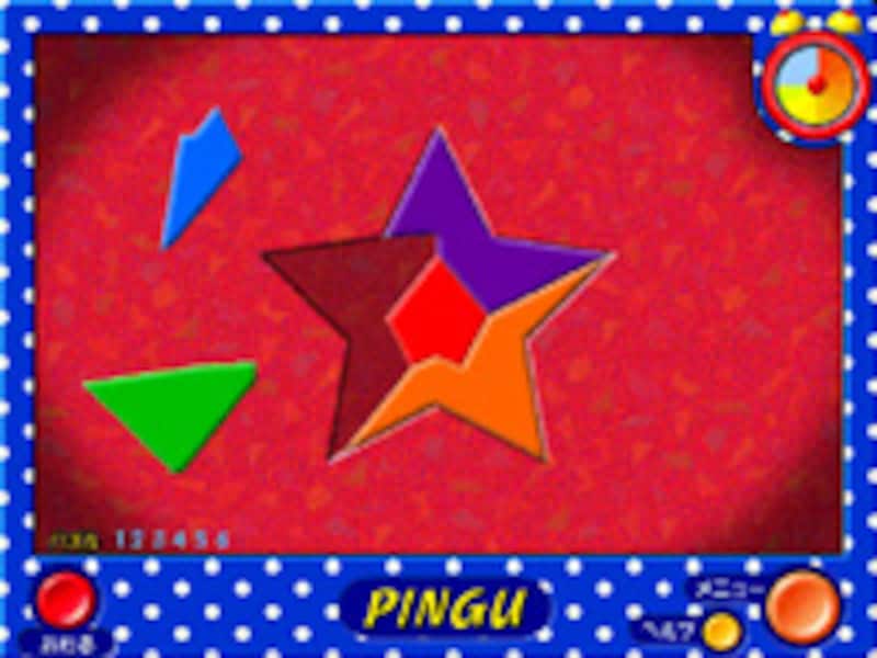 ピングーのジグソーパズルの画面イメージ