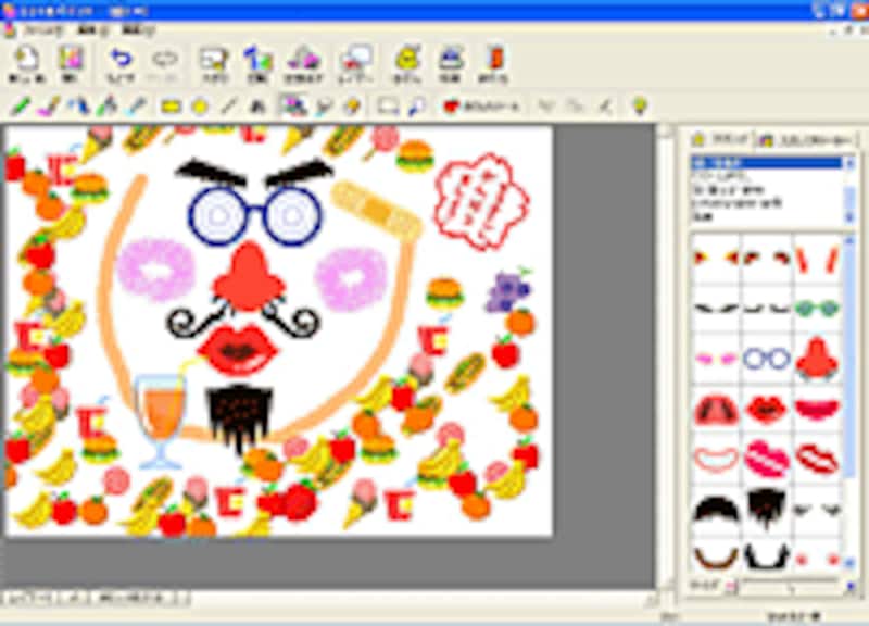 スタンプや素材も豊富なスマイルペイント2