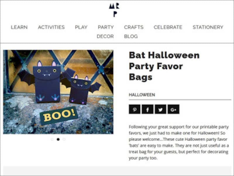 Mr Printables Bat Halloween Party Favor Bags