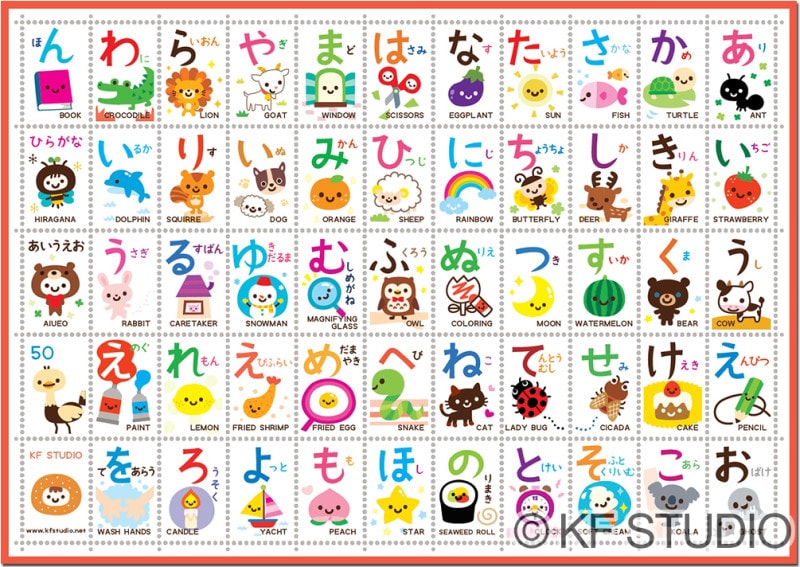 あいうえお表・ひらがな表無料  KF STUDIO