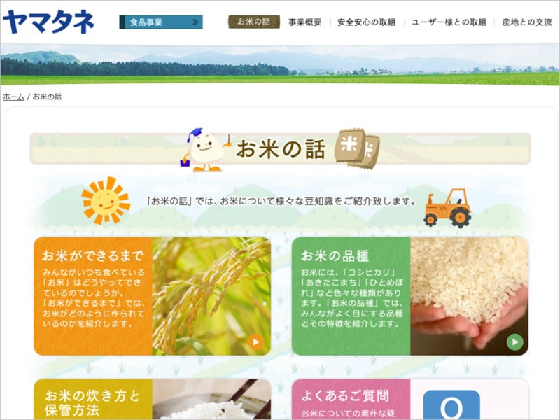 自由研究 お米についてヤマタネ お米の話