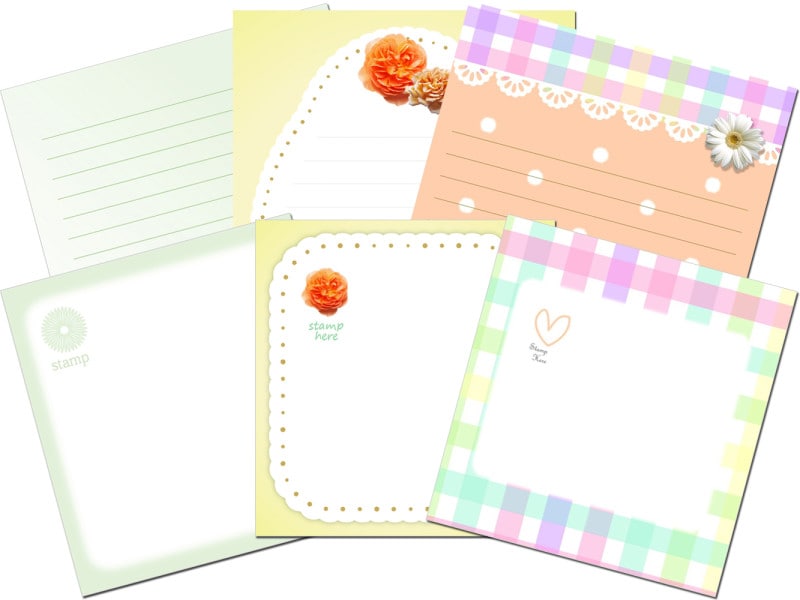便箋・封筒テンプレート レターセットテンプレート　マイクロソフト 楽しもうofficeテンプレート