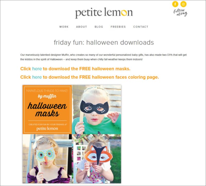 ハロウィンのお面無料ダウンロード petite lemon Halloween Downloads