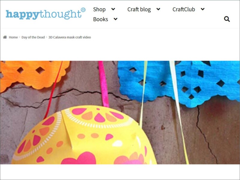 ハロウィンのお面無料ダウンロード 　Happy Thought Printable 3D Calavera Masks