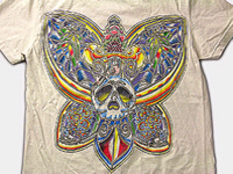 スカルバタフライTシャツ