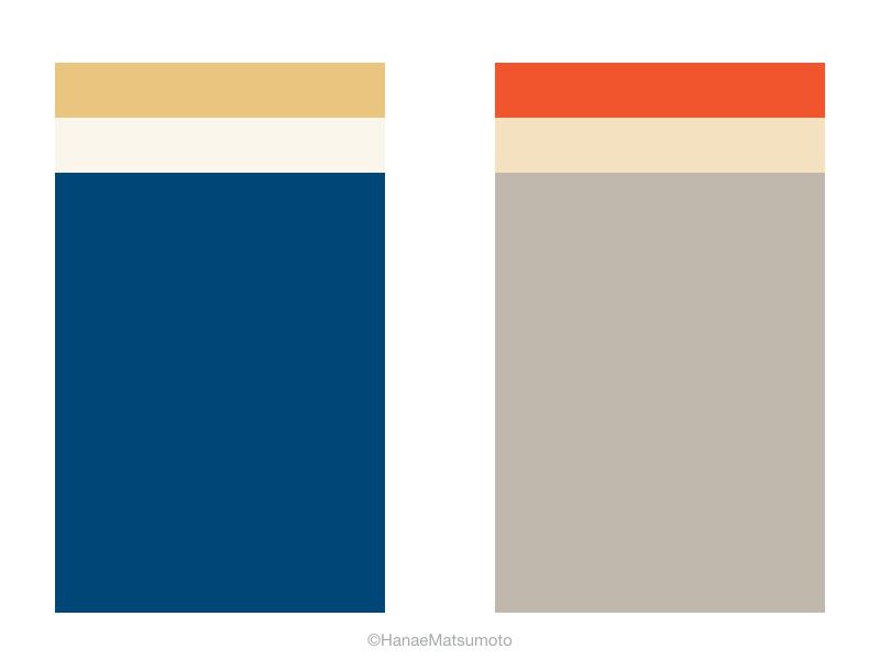 スプリングタイプの男性におすすめしたい、ビジネススタイルの配色例