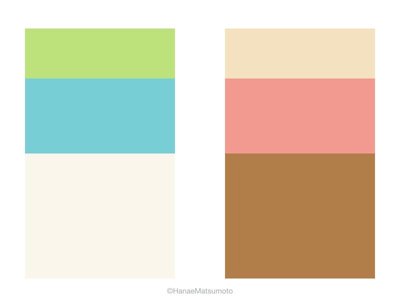 スプリングタイプの男性におすすめしたい、休日スタイルの配色例