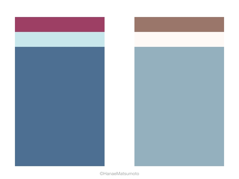 サマータイプの男性におすすめしたい、ビジネススタイルの配色例