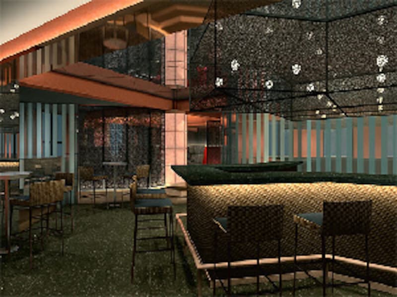 『Bar&terrace lounge ”de la Coast”(仮称)』のインテリア(CG)