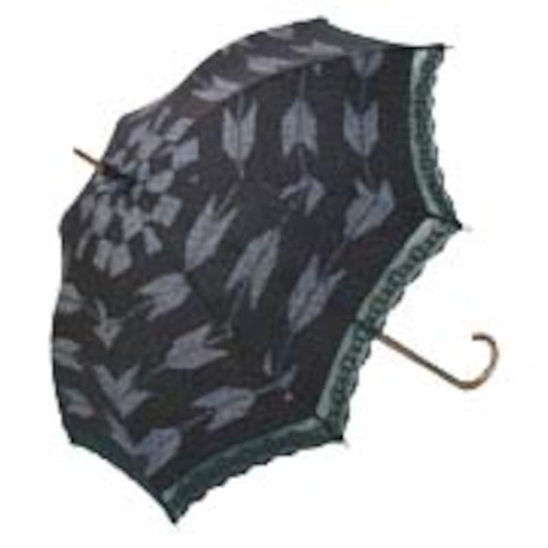 伝統柄・市松矢絣。浴衣や夏着物でお出かけの際は、日傘もコーディネートしましょう。