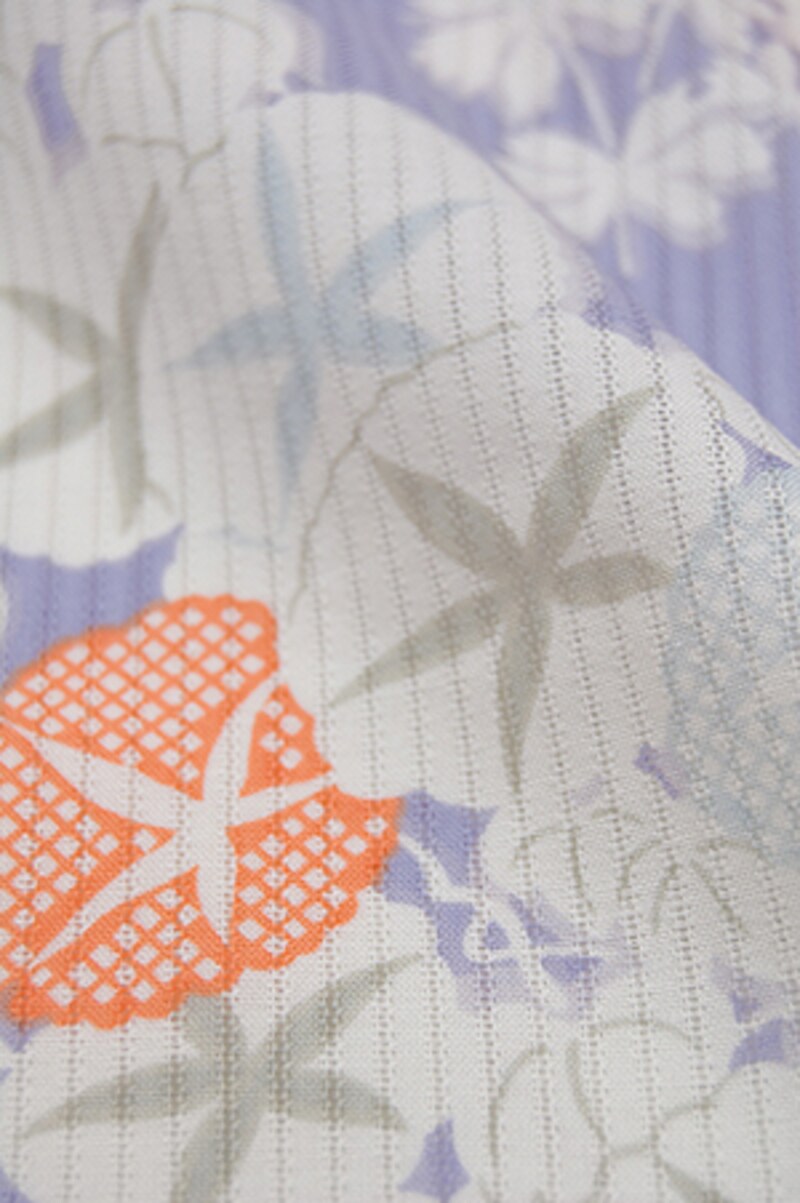 「霞秋草（かすみあきくさ）／薄藤（うすふじ）」浴衣 くるり