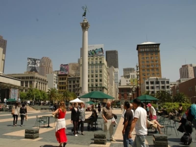 いつもにぎわっているユニオンスクエア