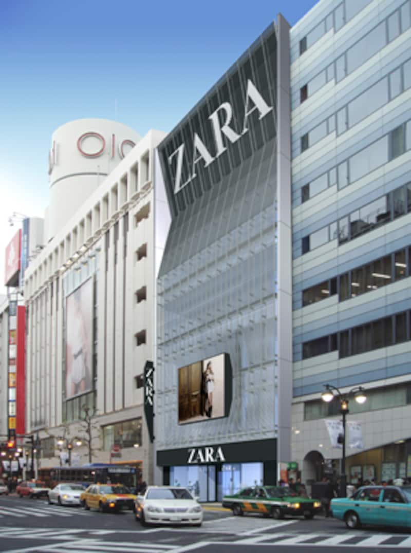 「ZARA 渋谷公園通り店」の外観